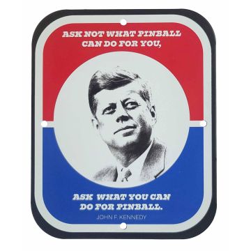 Metal Game Room Sign - For The Love Of Country, JFK & Pinball